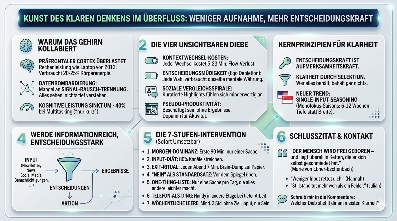 Infografik Die Kunst des klaren Denkens im Überfluss