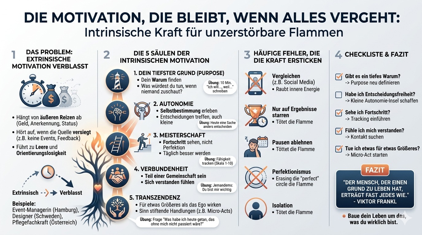 Infografik Die Motivation, die bleibt, wenn alles vergeht