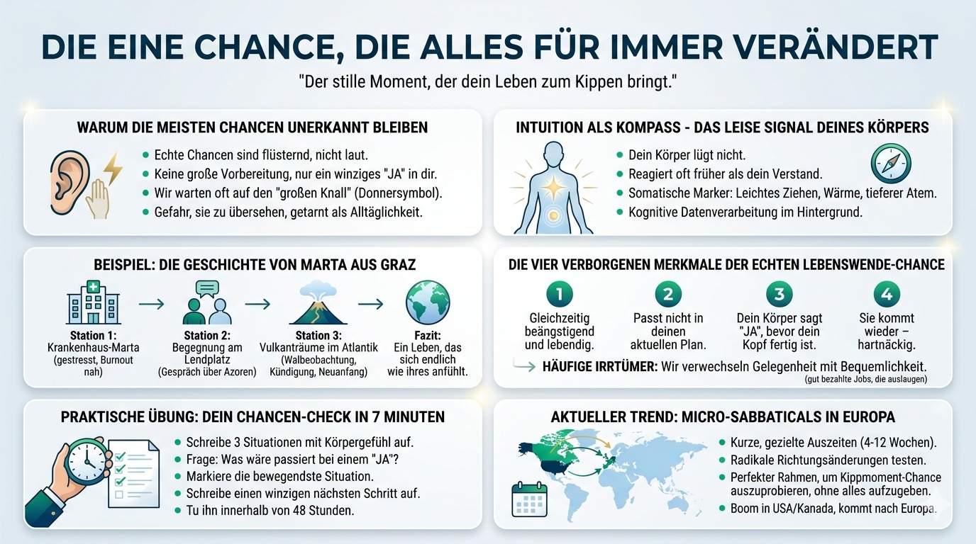 Infografik Die eine Chance, die alles für immer verändert Infografik Die eine Chance, die alles für immer verändert