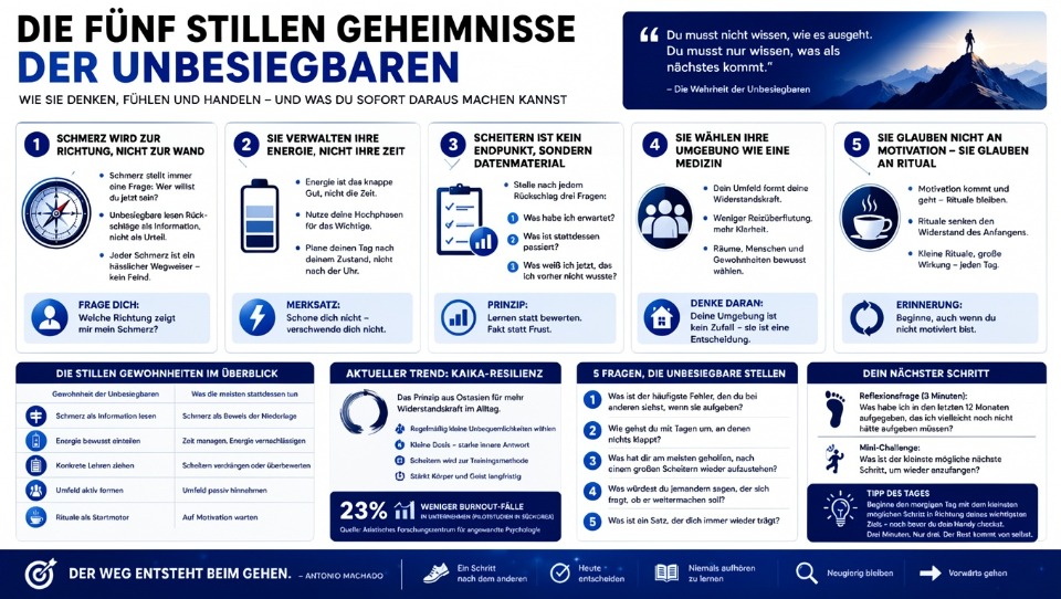 Infografik Die fünf stillen Geheimnisse der Unbesiegbaren