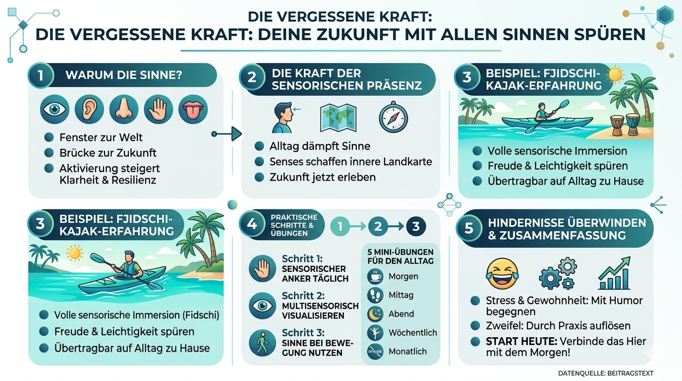 Infografik Die vergessene Kraft mit allen Sinnen spüren