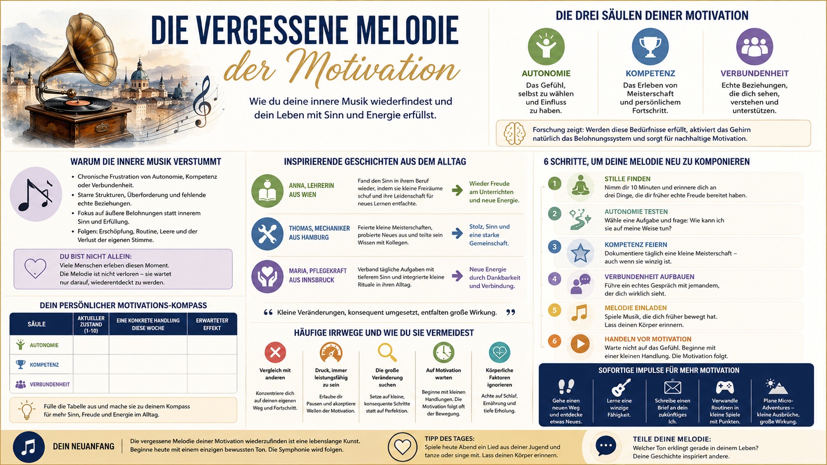 Infografik Die vergessene Melodie der Motivation