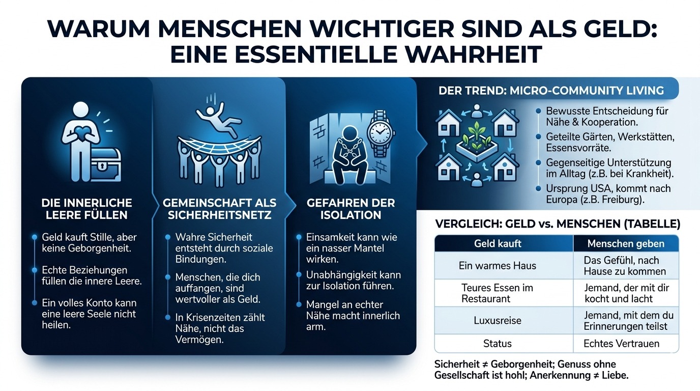 Infografik Du brauchst Menschen mehr als Geld.