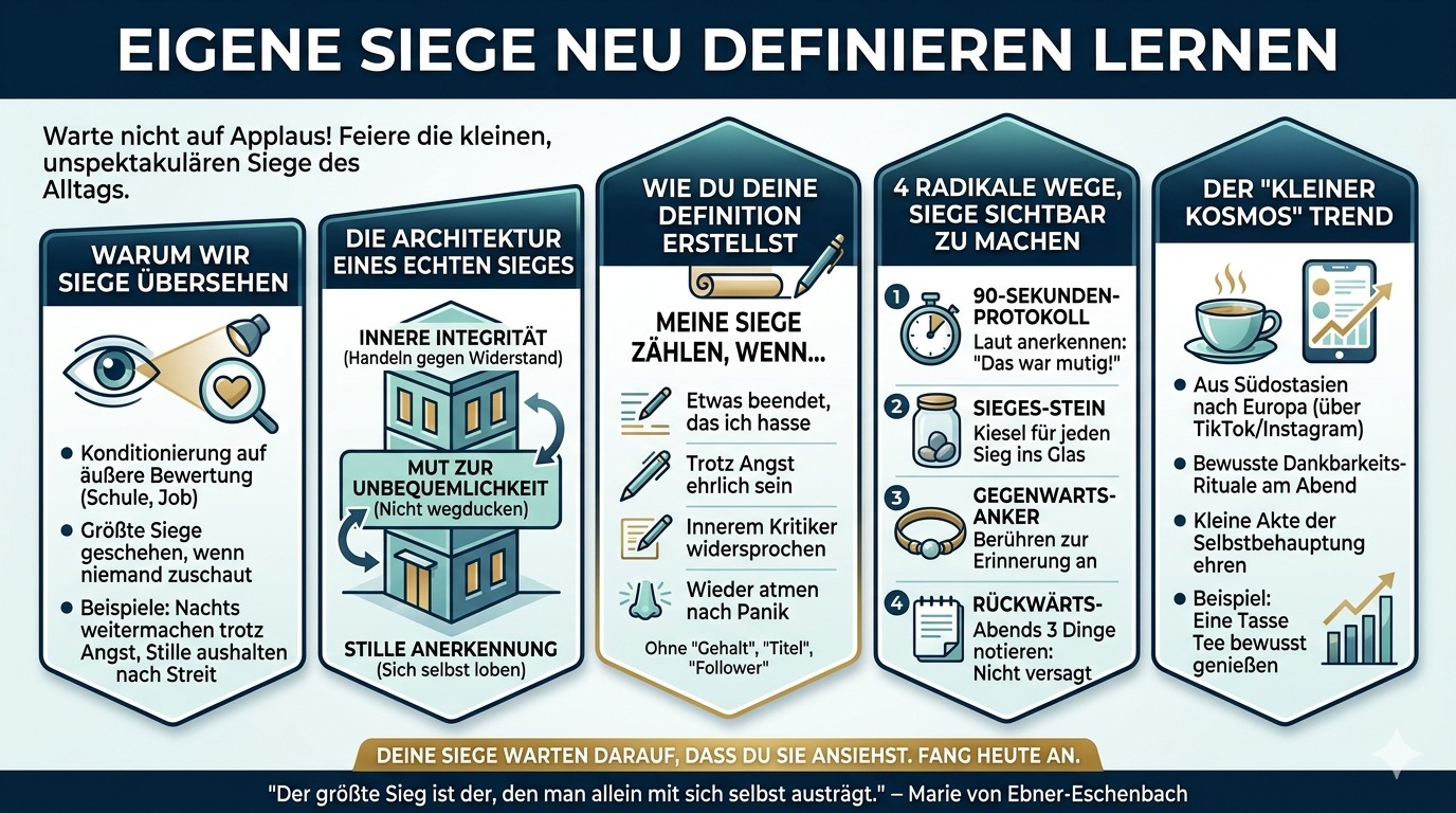 Infografik Eigene Siege neu und mutig definieren lernen Infografik Eigene Siege neu und mutig definieren lernen