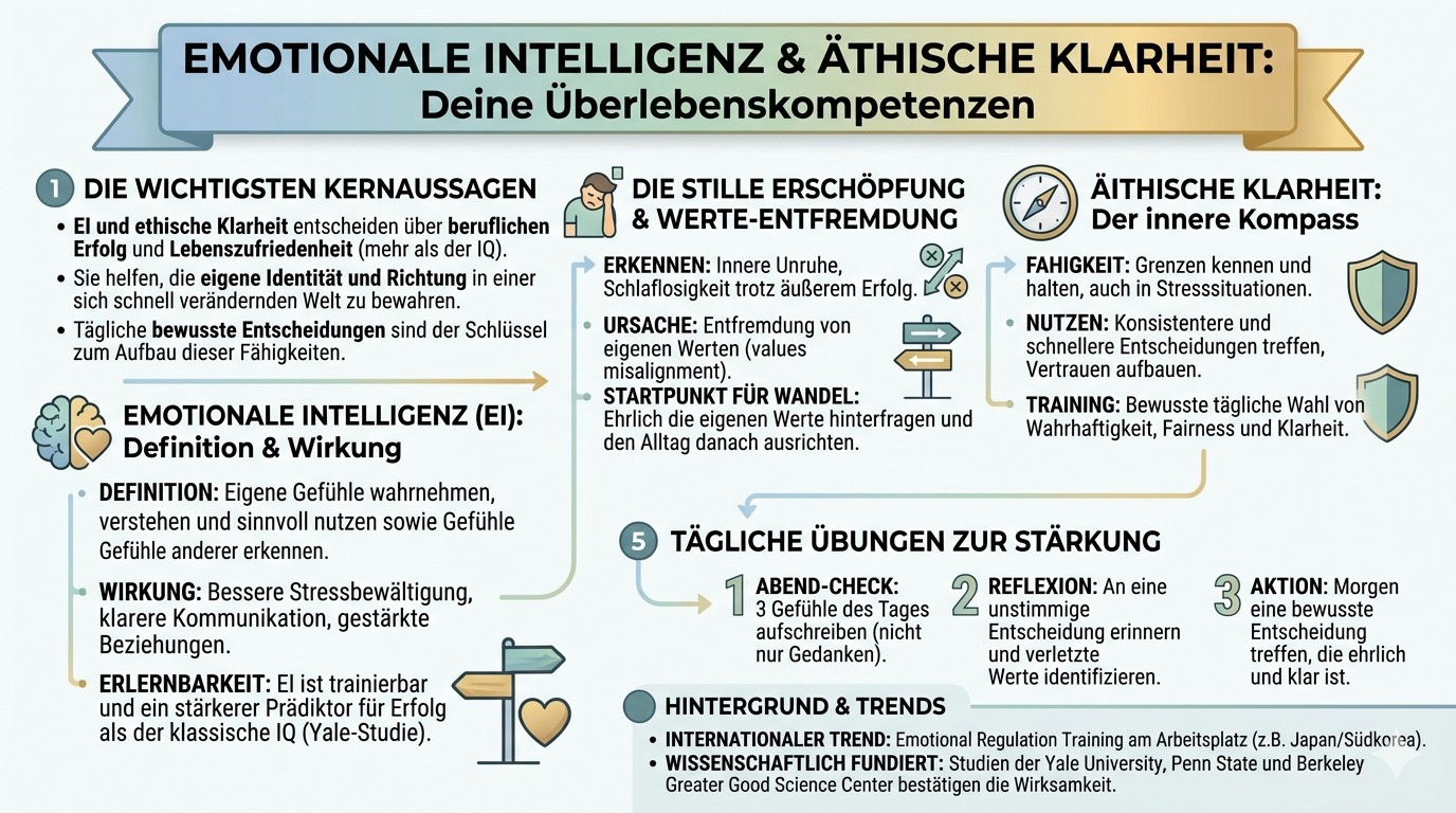 Infografik Emotionale Intelligenz und ethische Klarheit heute Infografik Emotionale Intelligenz und ethische Klarheit heute