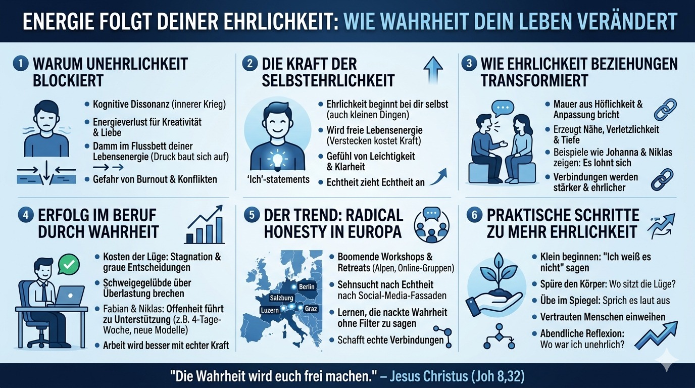 Infografik Energie folgt deiner Ehrlichkeit.