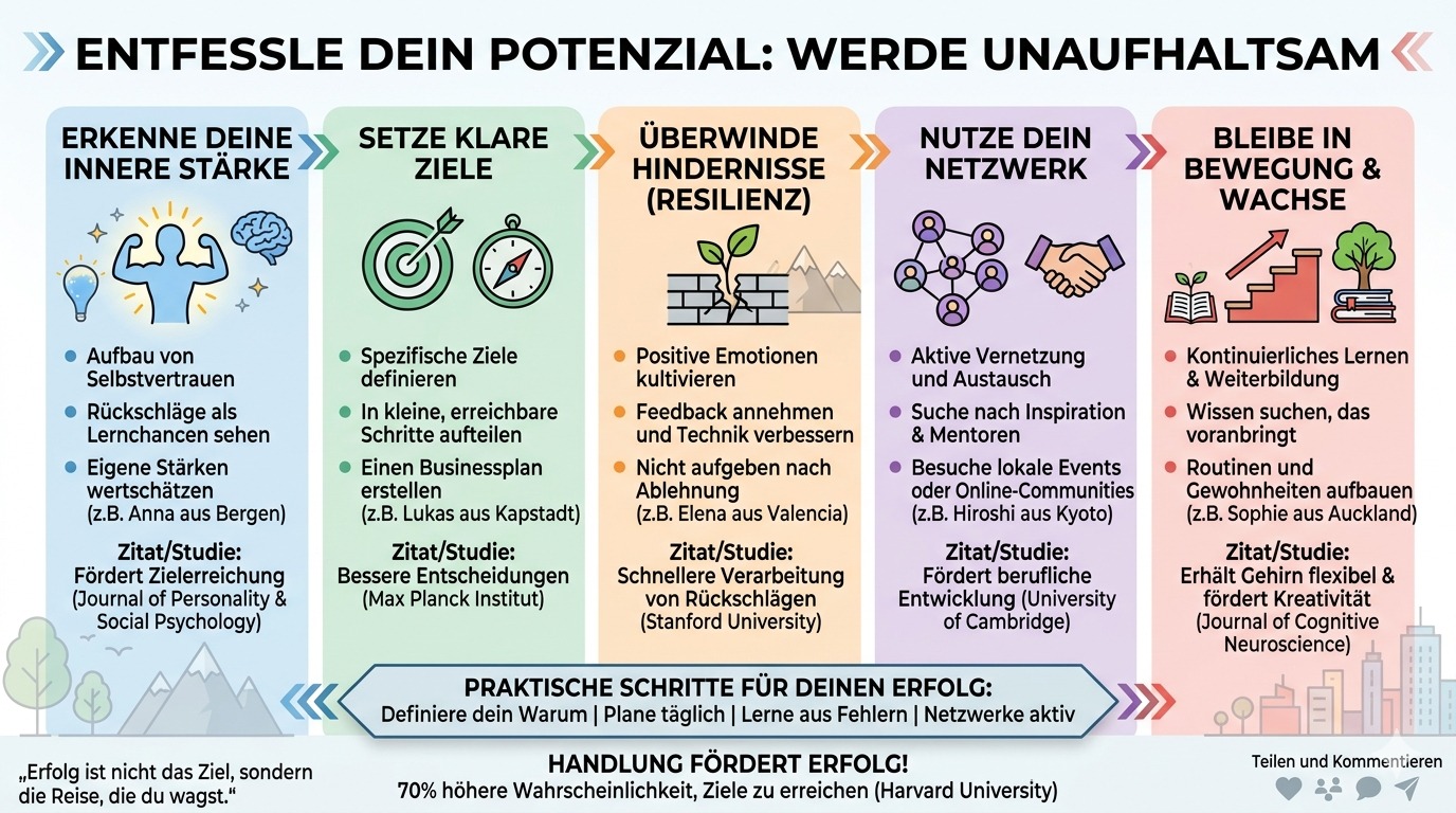 Infografik Entfessle dein Potenzial unaufhaltsam