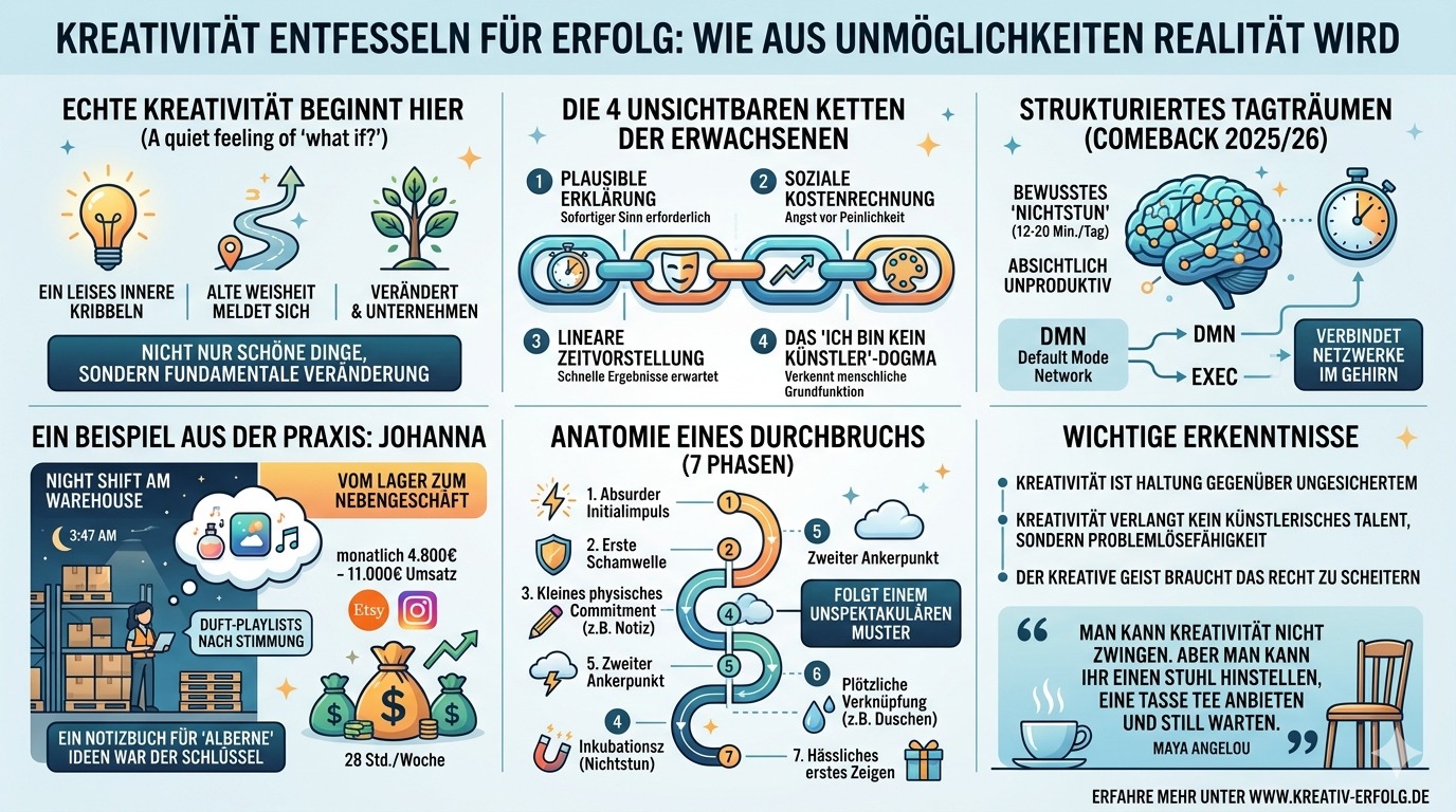 Infografik Entfessle deine Kreativität für Erfolg!