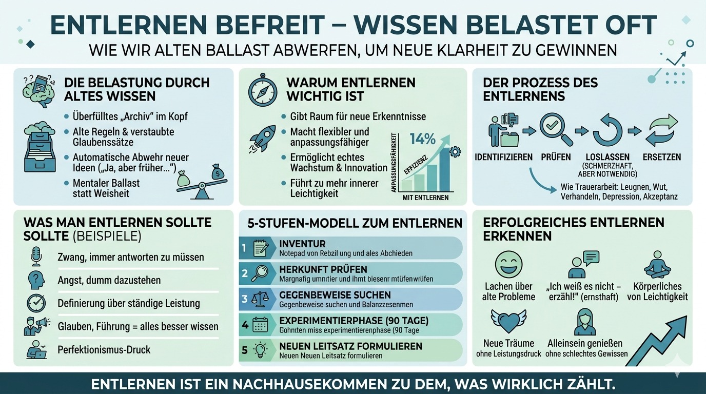 Infografik Entlernen befreit – Wissen belastet oft Infografik Entlernen befreit – Wissen belastet oft