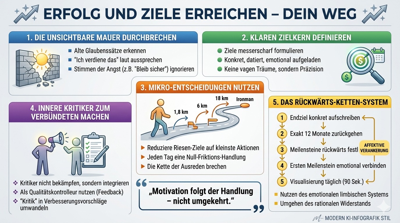 Infografik Erfolg und Ziele erreichen – Dein Weg