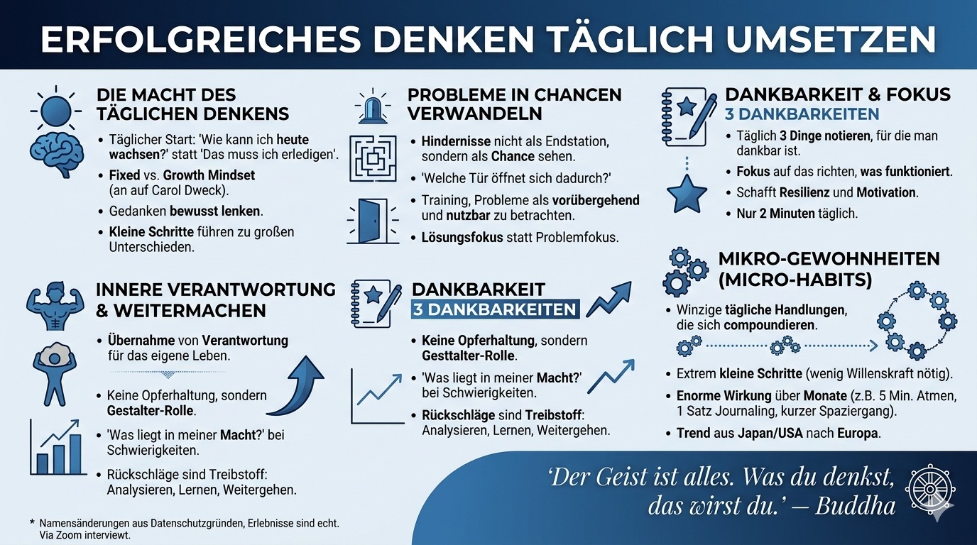 Infografik Erfolgreiche Denken täglich um und du kannst es
