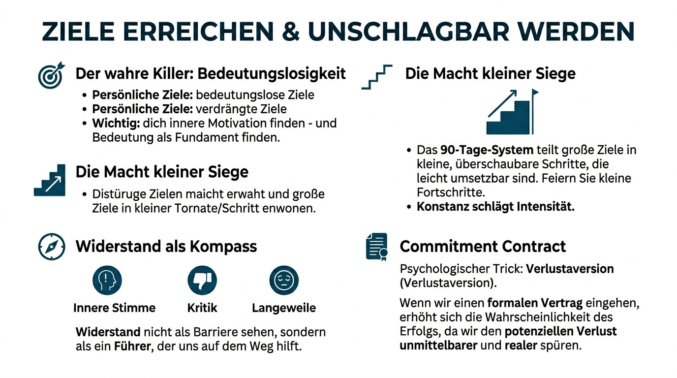 Infografik Erreiche deine Ziele und werde unschlagbar!
