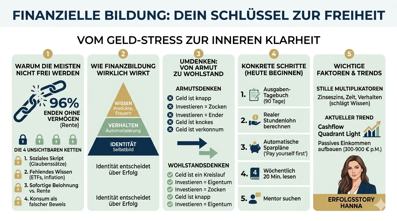 Infografik Finanzielle Bildung dein Schlüssel zur Freiheit. Infografik Finanzielle Bildung dein Schlüssel zur Freiheit.