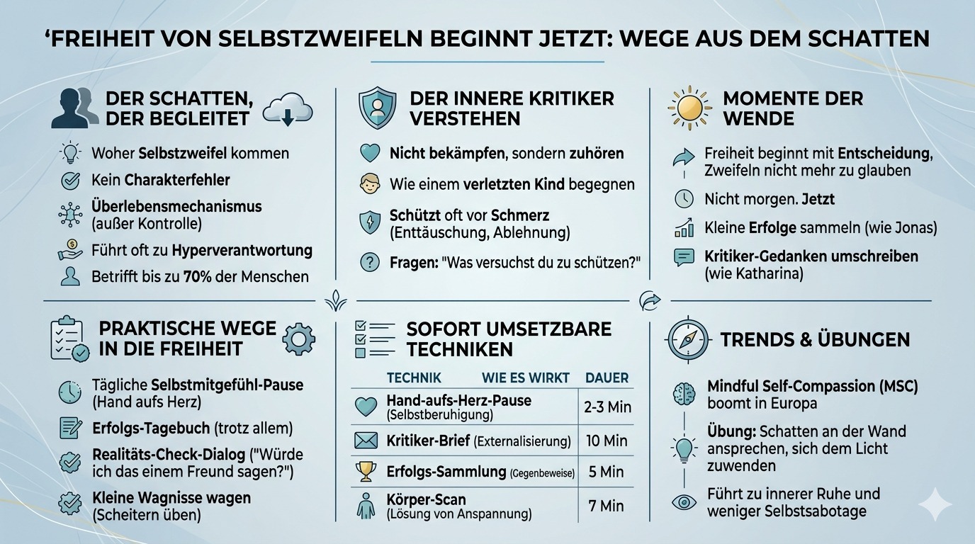 Infografik Freiheit von Selbstzweifeln beginnt jetzt
