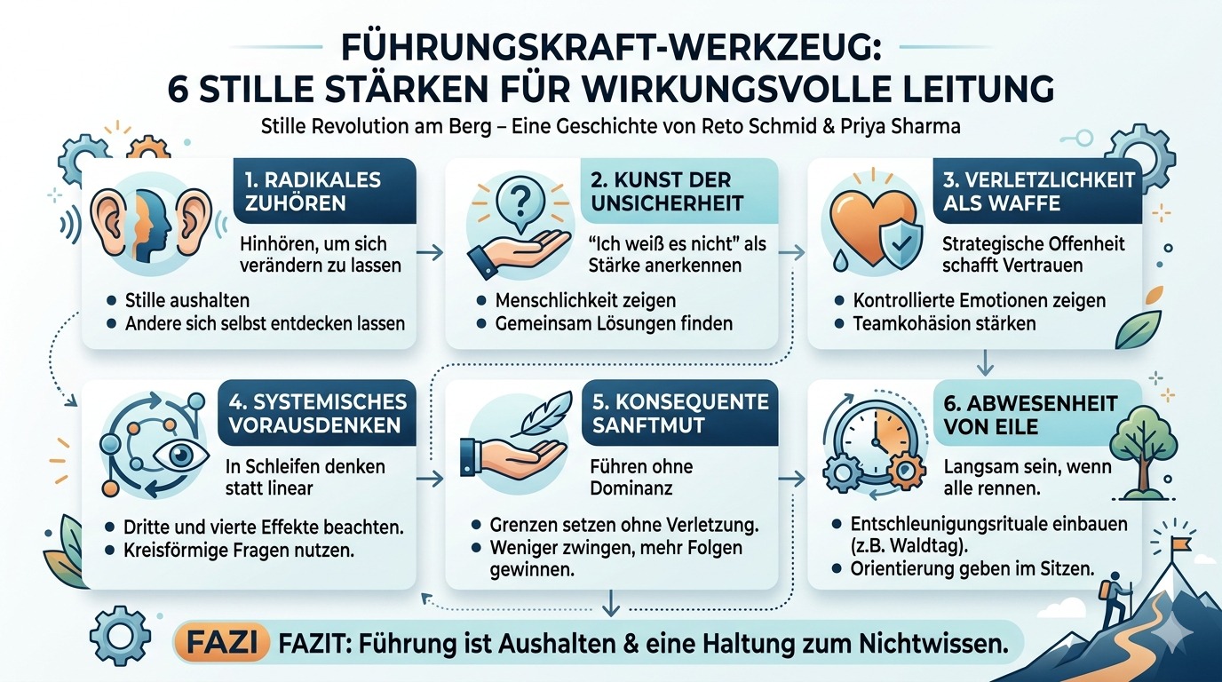 Infografik Führungskraft Werkzeug6 stille Stärken
