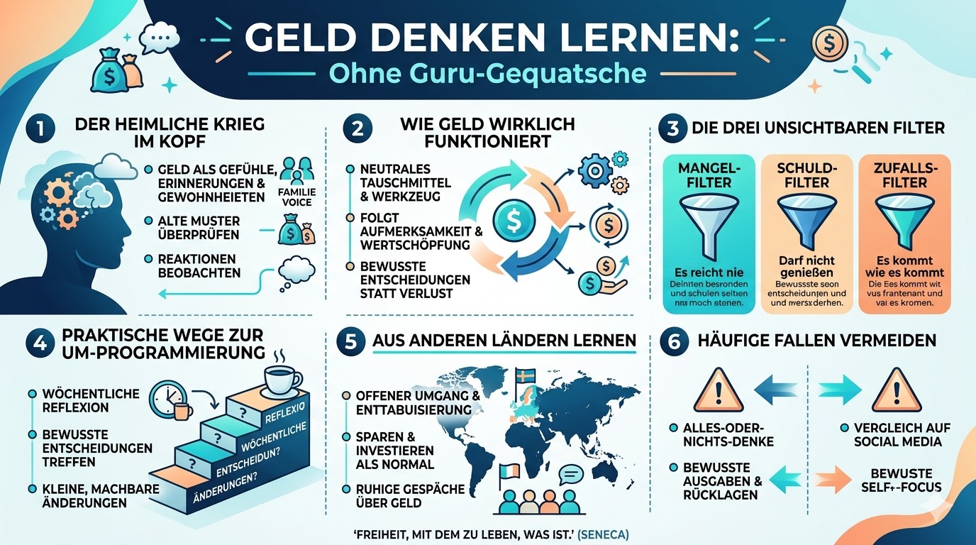 Infografik Geld denken lernen ohne Guru Gequatsche Infografik Geld denken lernen ohne Guru Gequatsche