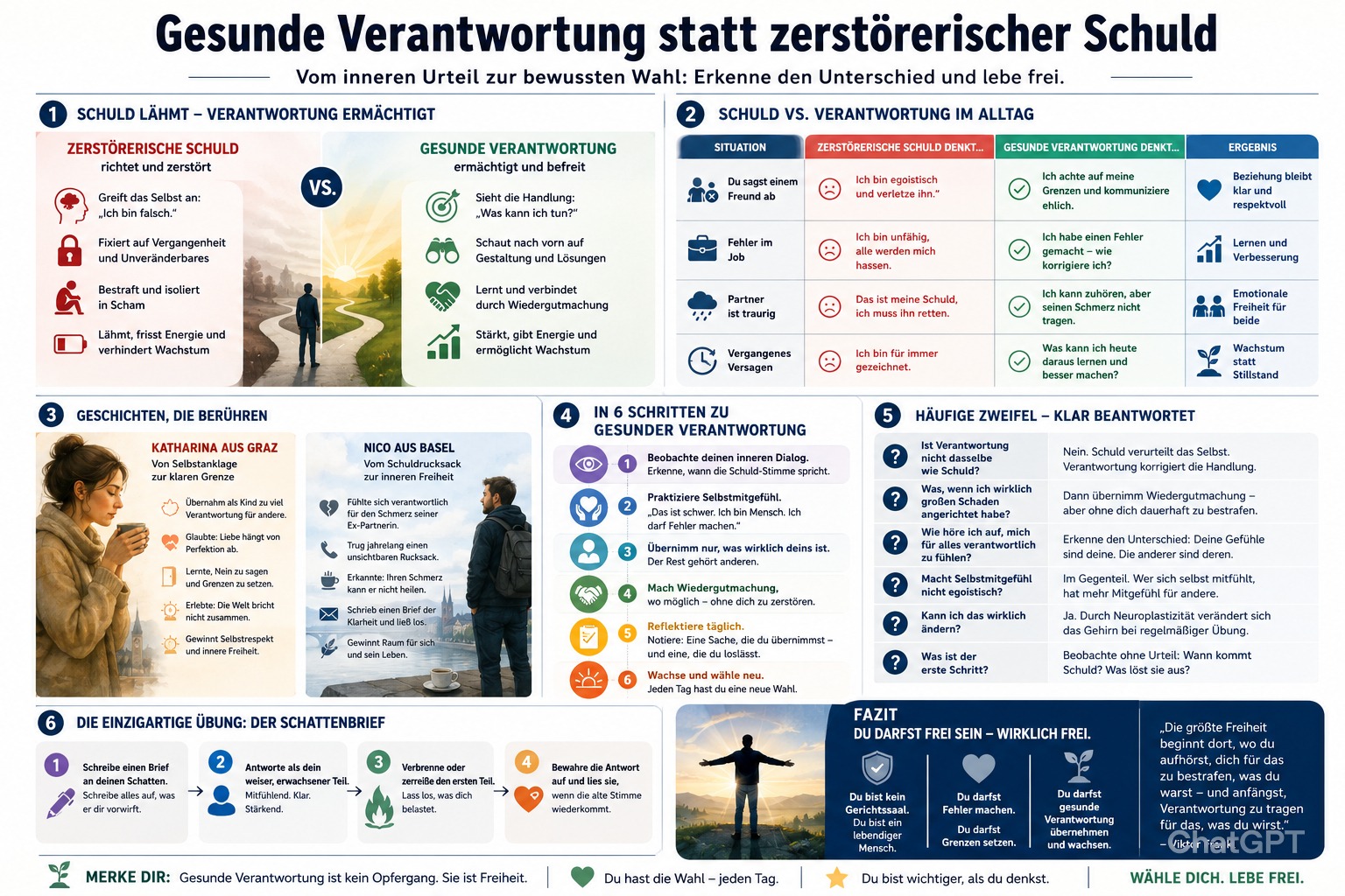 Infografik Gesunde Verantwortung statt zerstörerischer Schuld