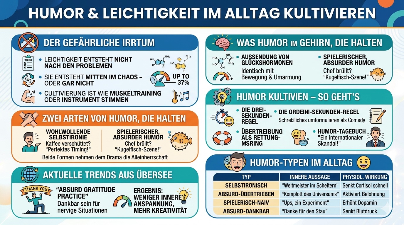 Infografik Humor und Leichtigkeit im Alltag kultivieren