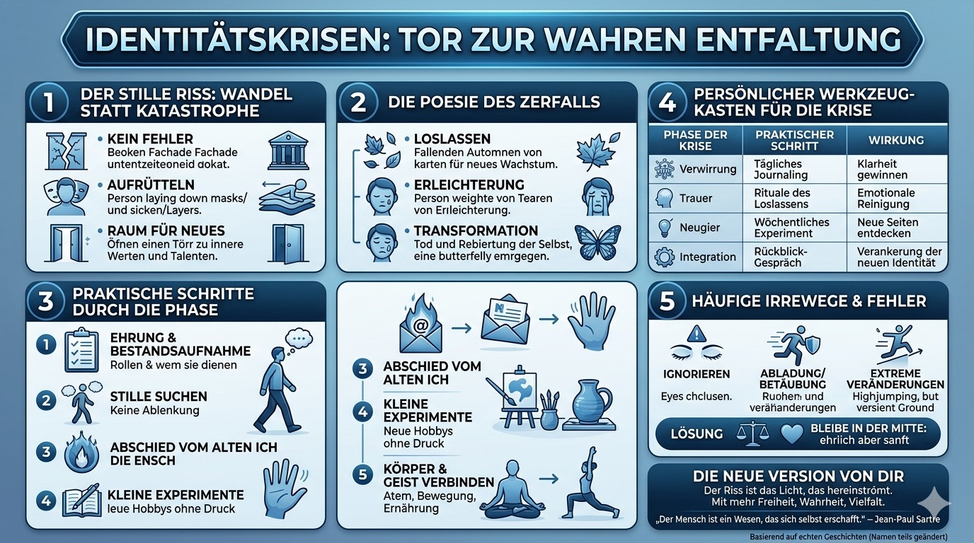Infografik Identitätskrisen Tor zur wahren Entfaltung 