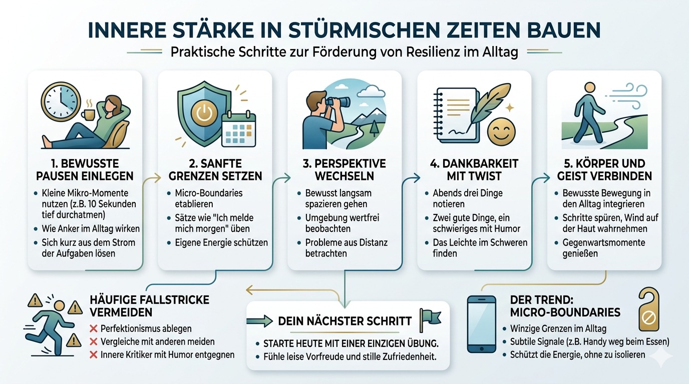 Infografik Innere Stärke in stürmischen Zeiten bauen