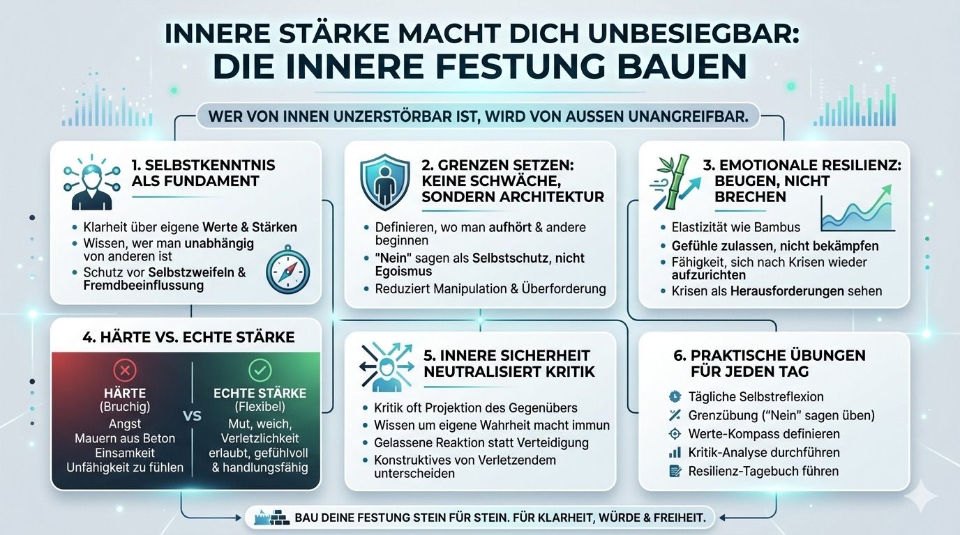 Infografik Innere Stärke macht dich unbesiegbar