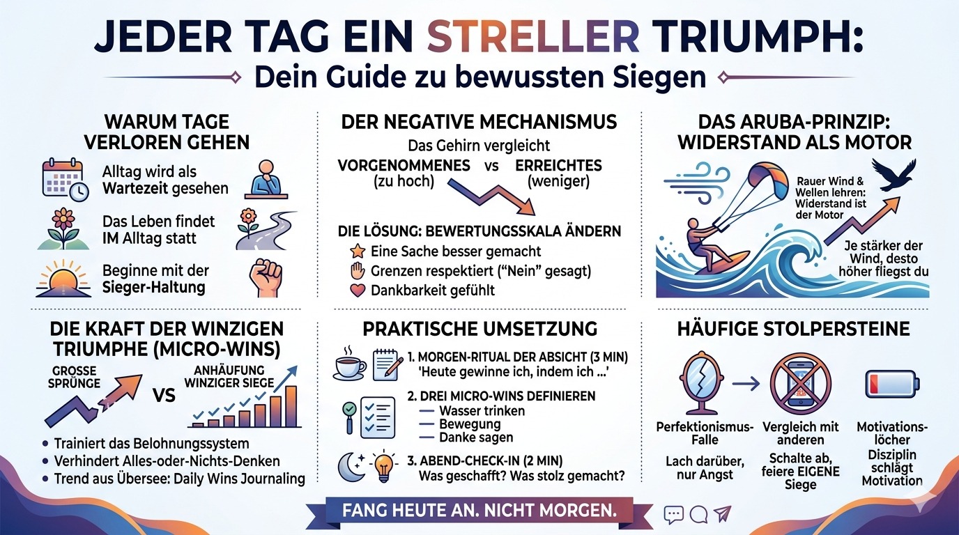 Infografik Jeder Tag als stiller Triumph neu geboren Infografik Jeder Tag als stiller Triumph neu geboren