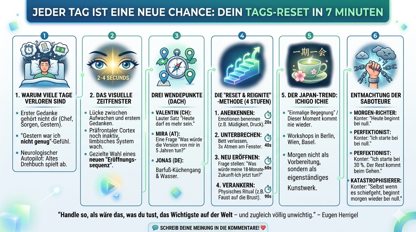 Infografik Jeder Tag ist eine neue Chance für dich
