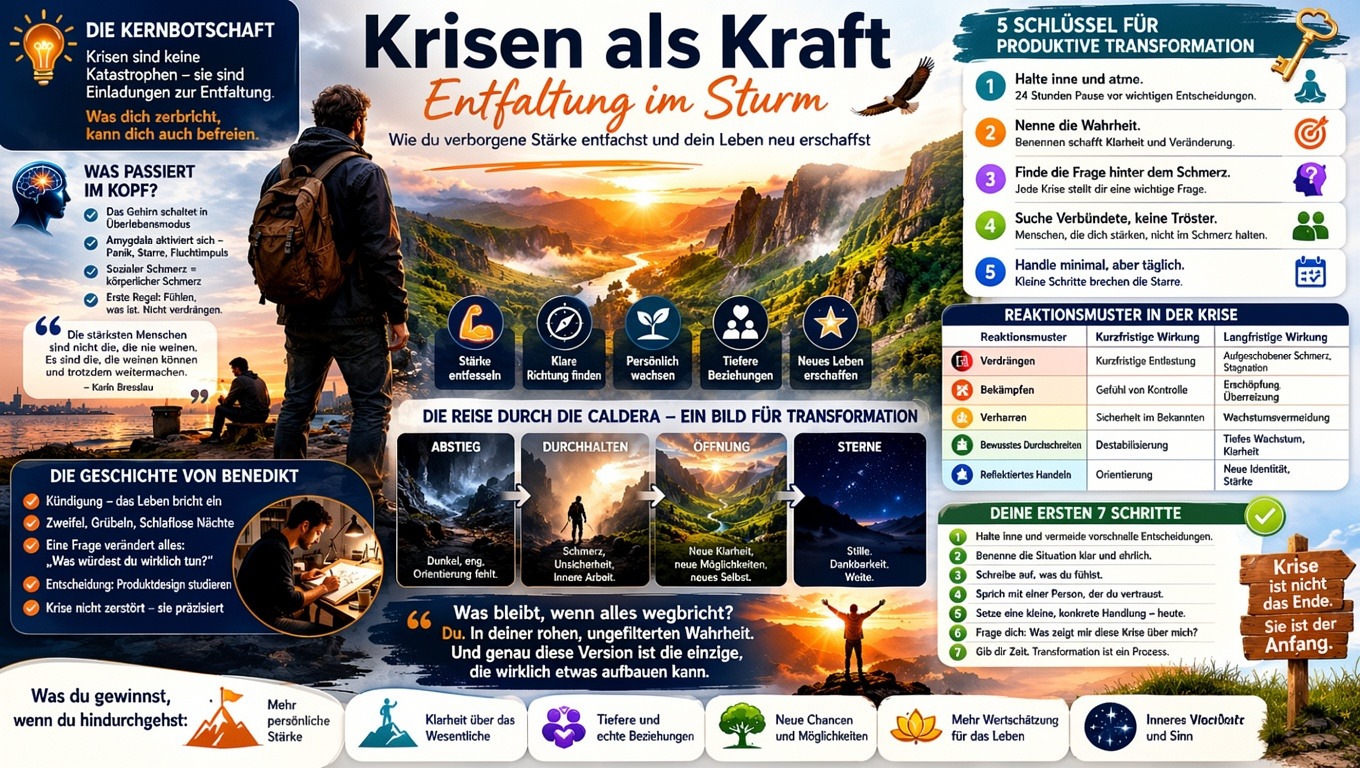 Infografik Krisen als Kraft – Entfaltung im Sturm
