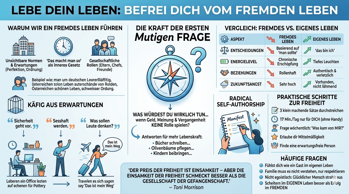 Infografik Lebe frei dein Leben, nicht das fremde Infografik Lebe frei dein Leben, nicht das fremde