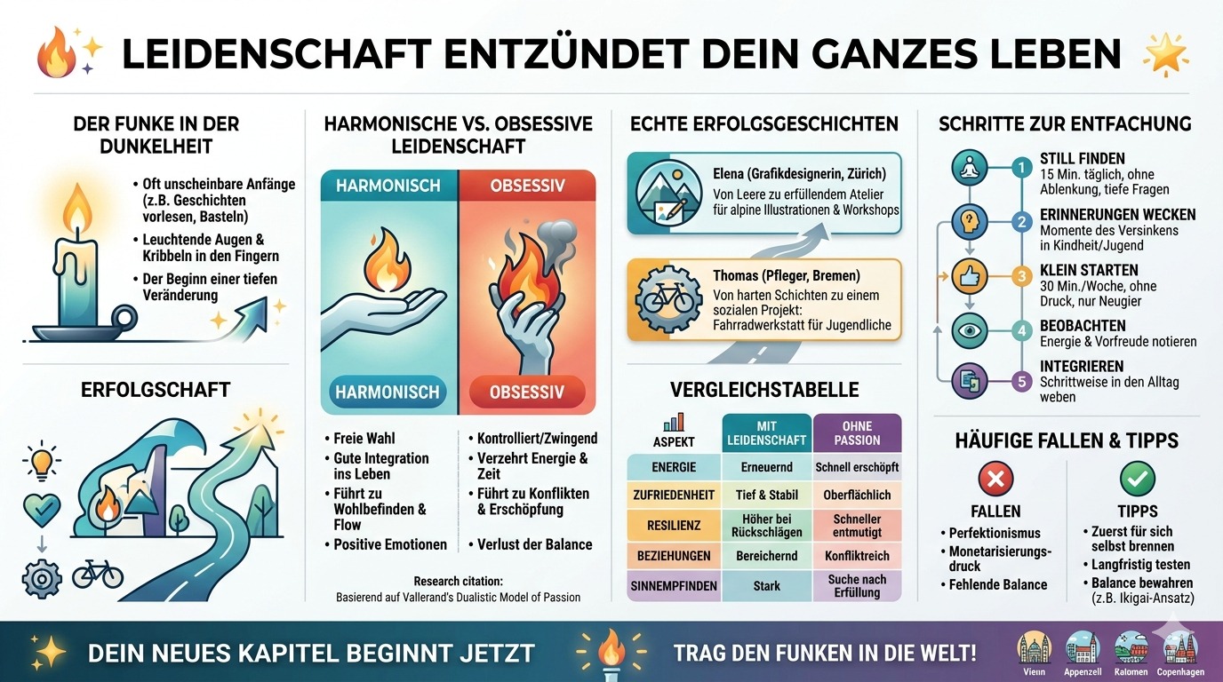 Infografik Leidenschaft entzündet dein ganzes Leben Infografik Leidenschaft entzündet dein ganzes Leben