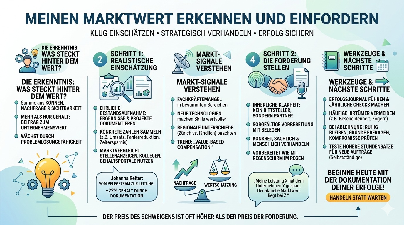 Infografik Marktwert klug einschätzen und einfordern 