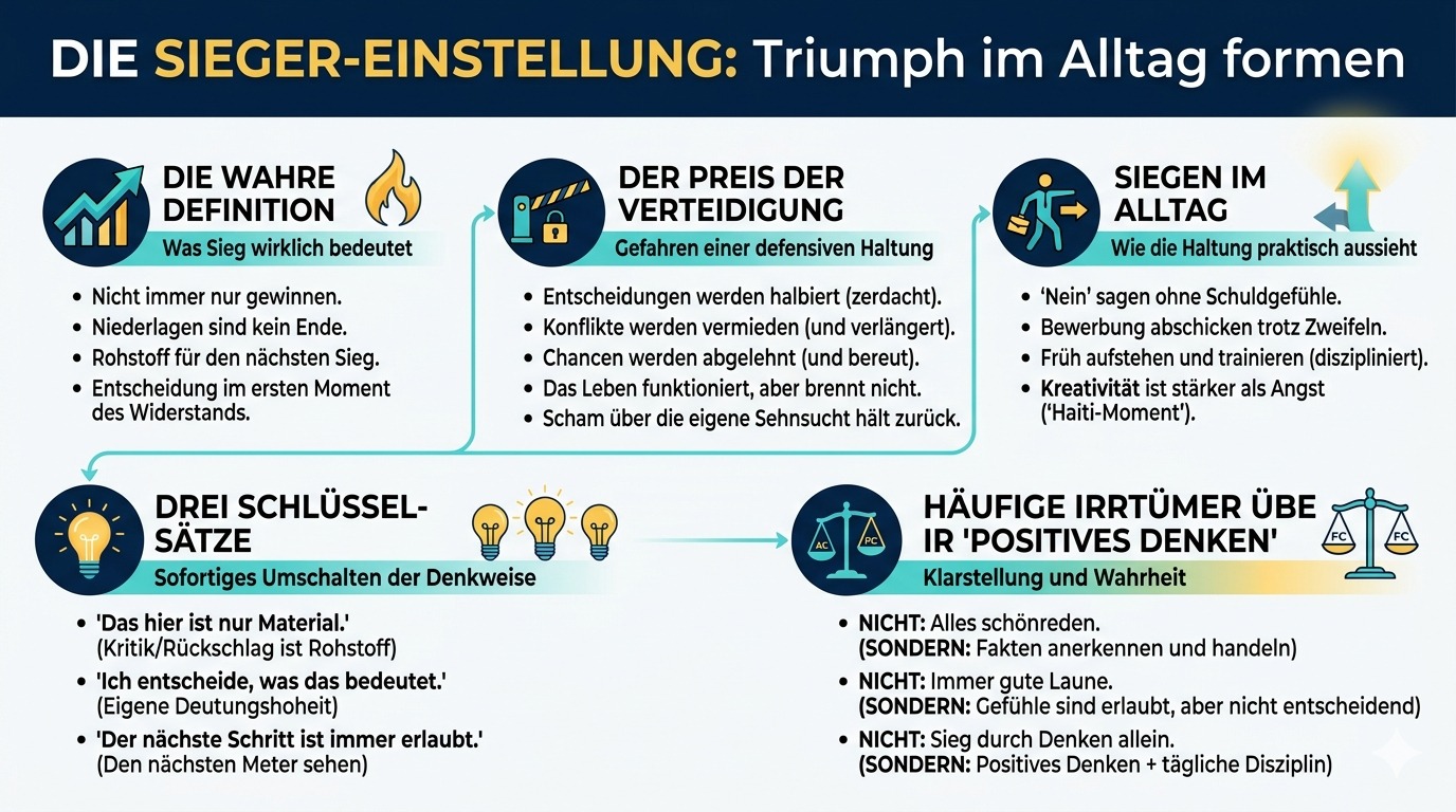 Infografik Meine Lebenseinstellung zielt auf Triumph Infografik Meine Lebenseinstellung zielt auf Triumph