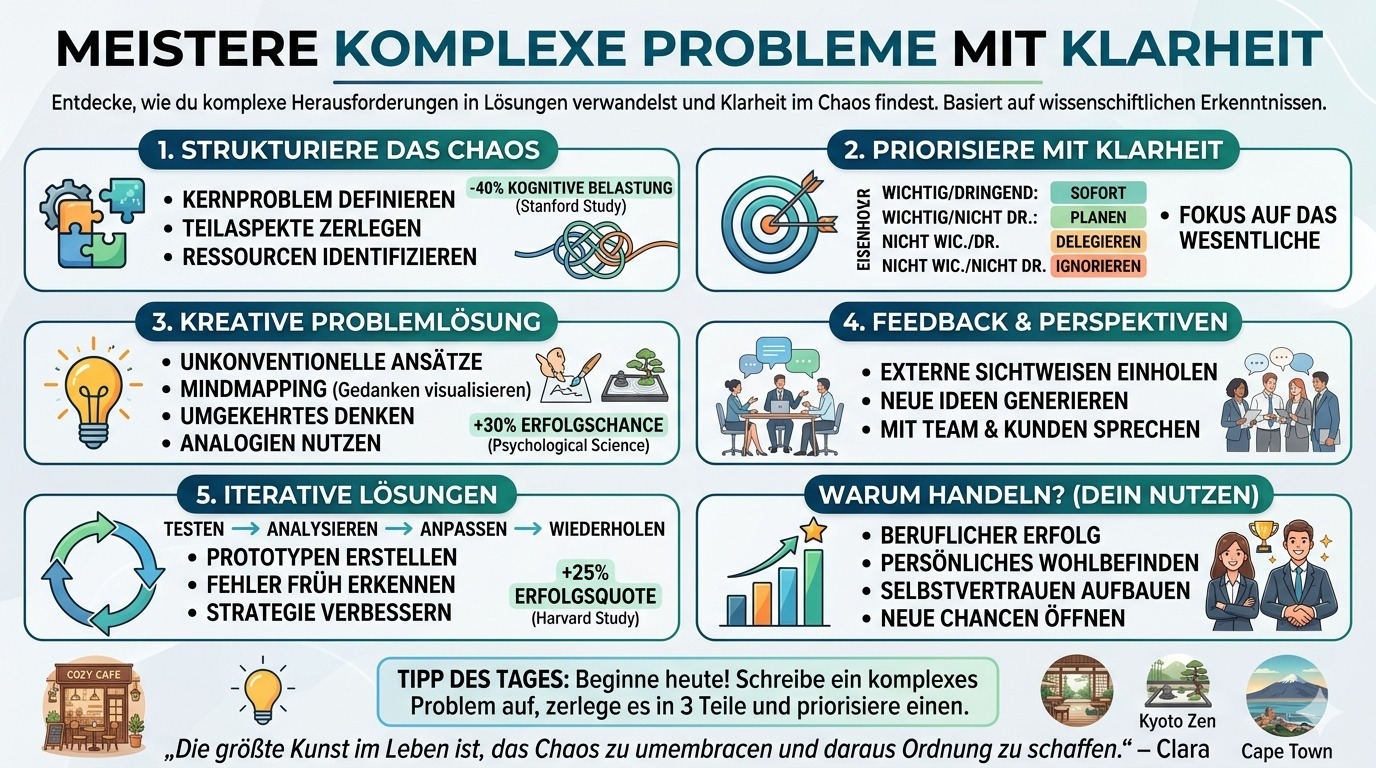 Infografik Meistere komplexe Probleme mit Klarheit