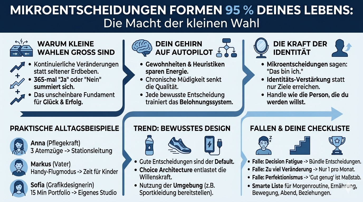 Infografik Mikroentscheidungen formen 95 % deines Lebens Infografik Mikroentscheidungen formen 95 % deines Lebens