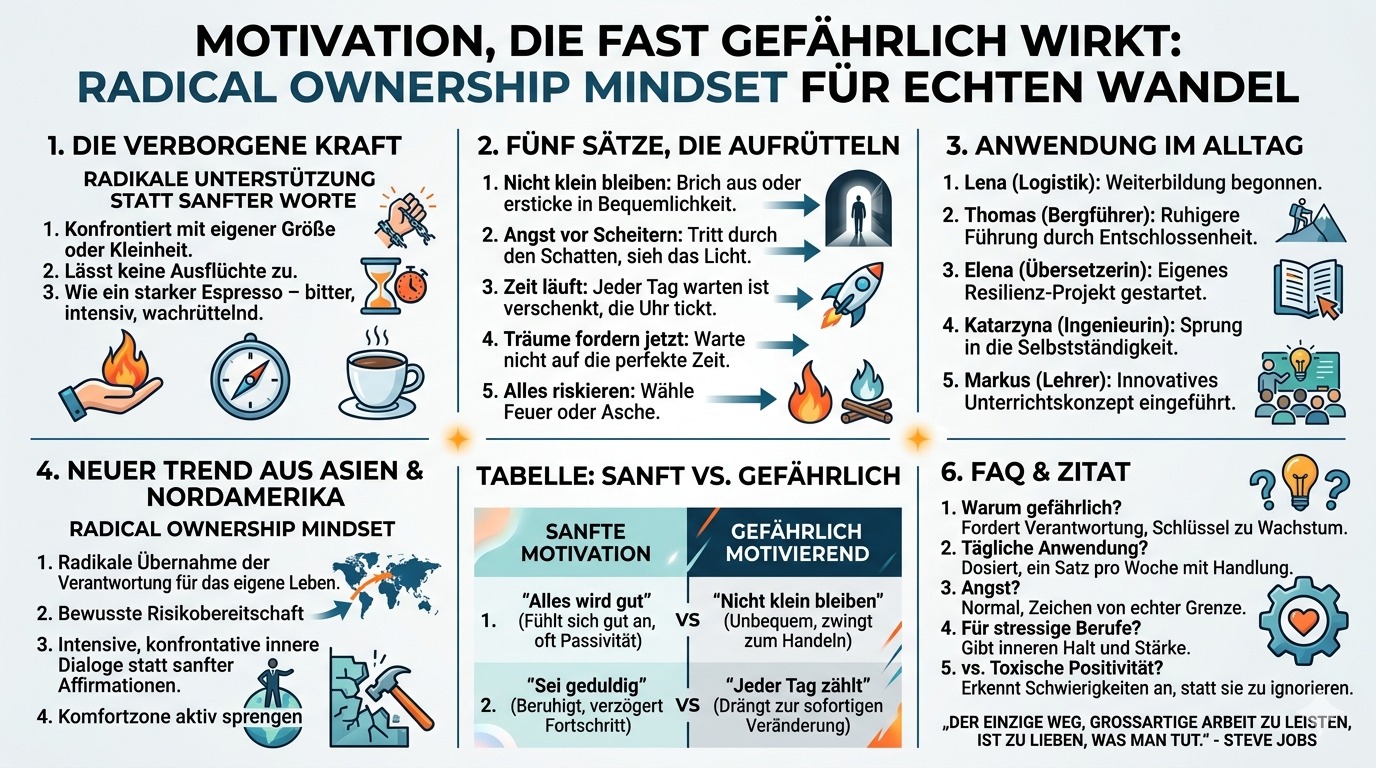 Infografik Motivierende Sätze, die fast gefährlich wirken