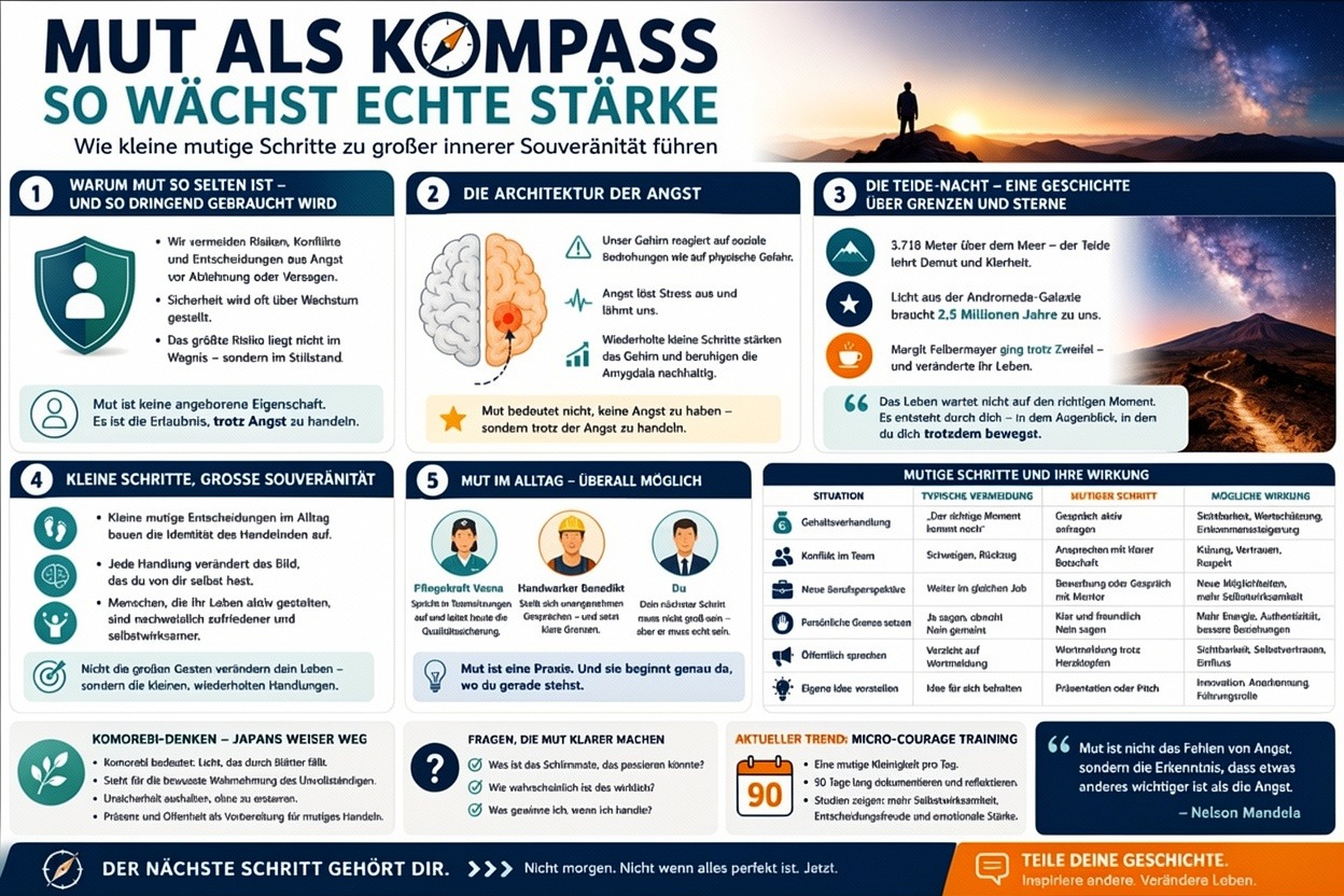 Infografik Mut als Kompass So wächst echte Stärke