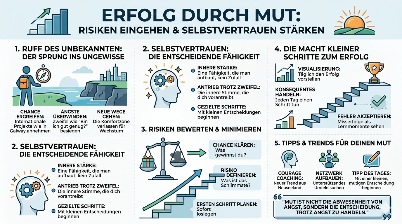 Infografik Mut entfesselt Erfolg durch Risiken