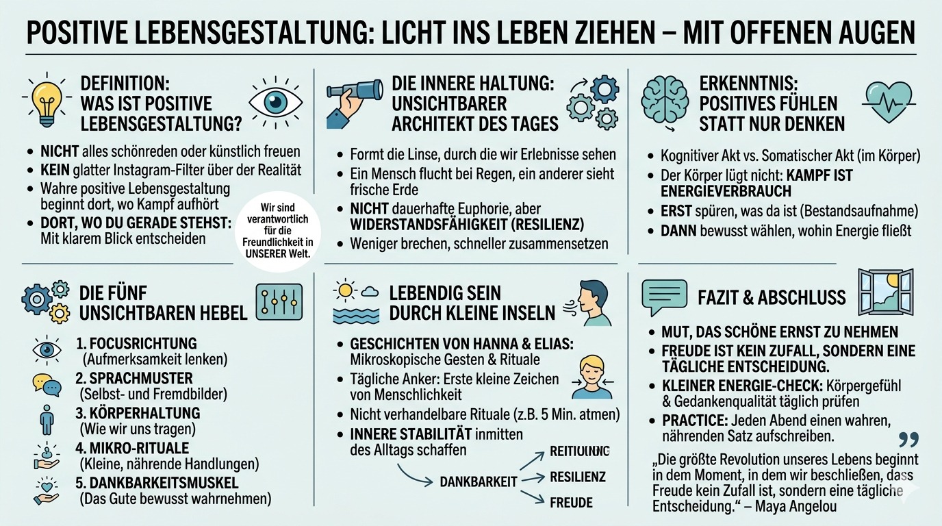 Infografik Positive Lebensgestaltung Infografik Positive Lebensgestaltung