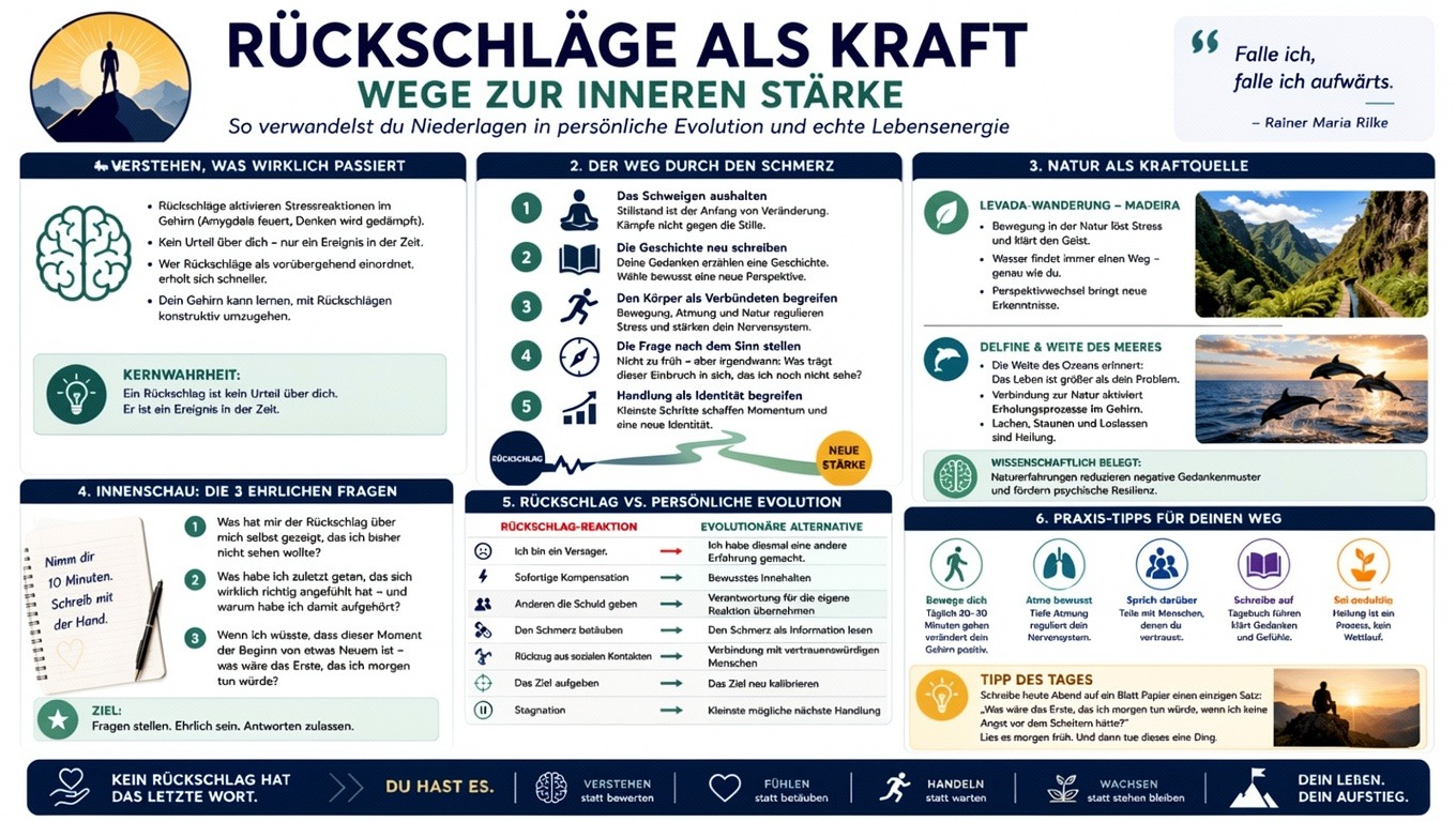 Infografik Rückschläge als Kraft – Wege zur inneren Stärke