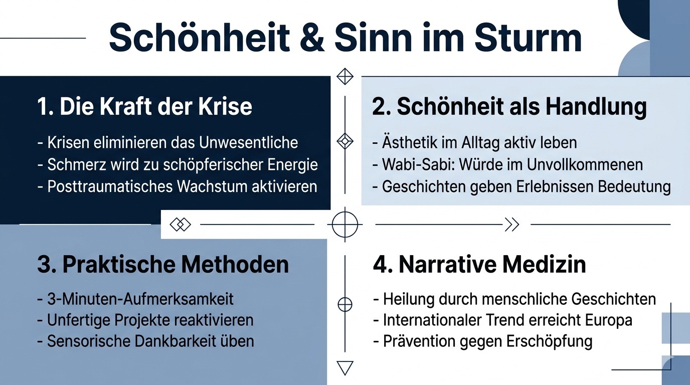 Infografik Schönheit und Sinn in stürmischen