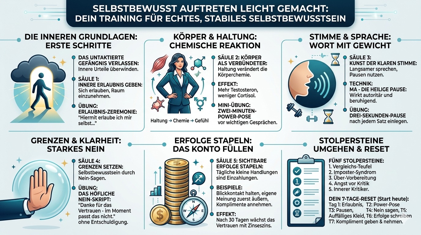 Infografik Selbstbewusst auftreten leicht gemacht Infografik Selbstbewusst auftreten leicht gemacht