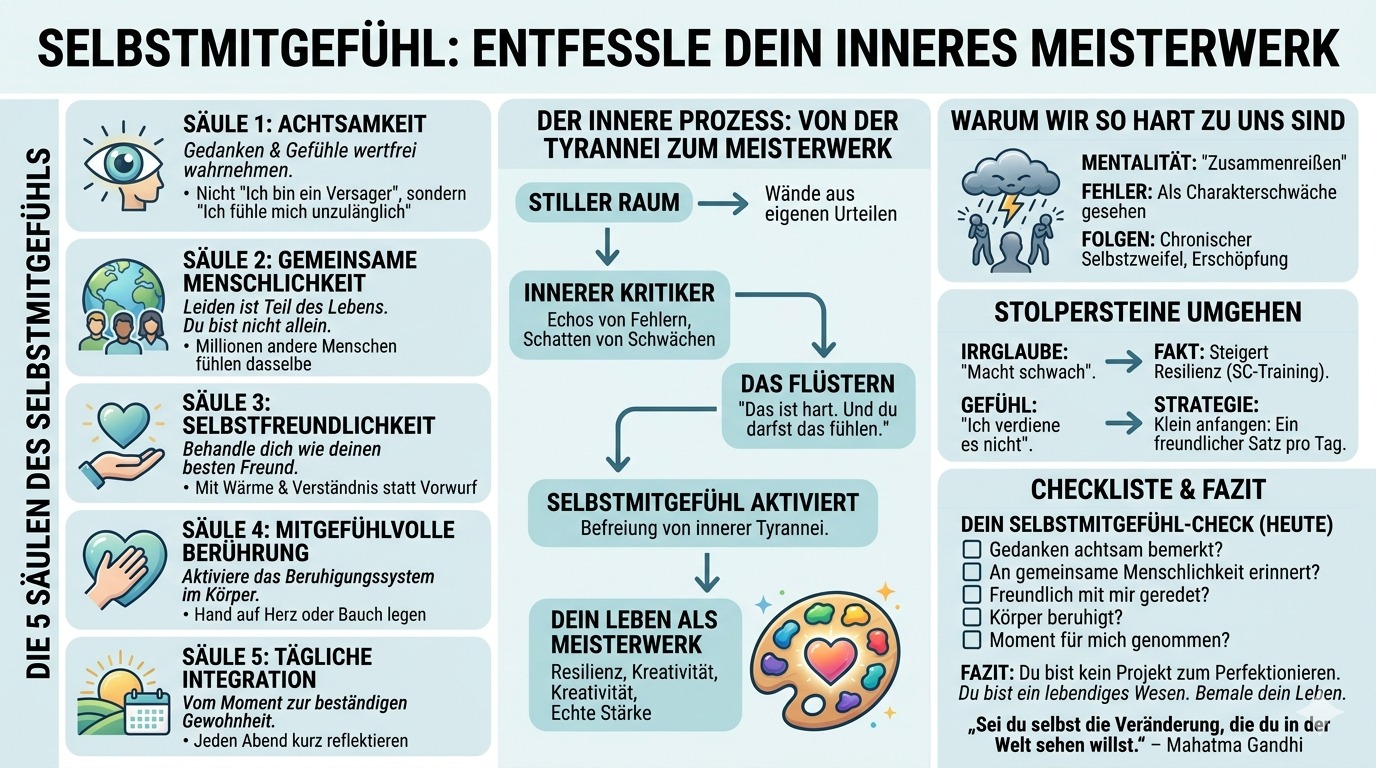 Infografik Selbstmitgefühl entfacht dein inneres Meisterwerk Infografik Selbstmitgefühl entfacht dein inneres Meisterwerk