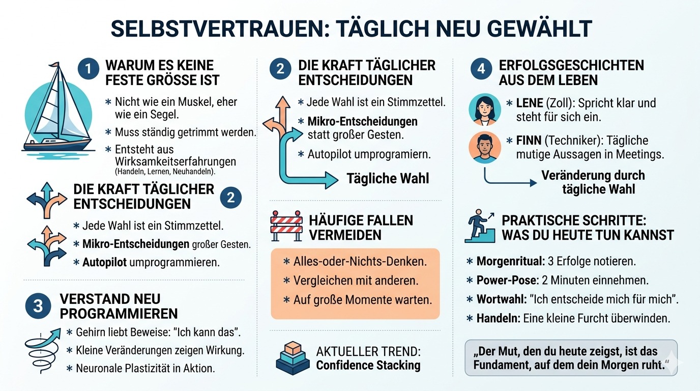 Infografik Selbstvertrauen – täglich neu gewählt 