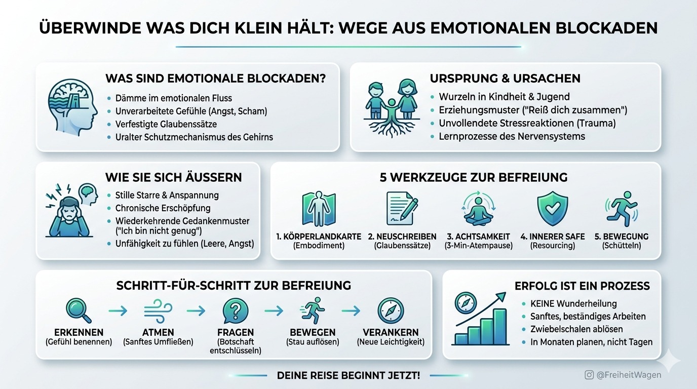Infografik Überwinde was dich klein hält 