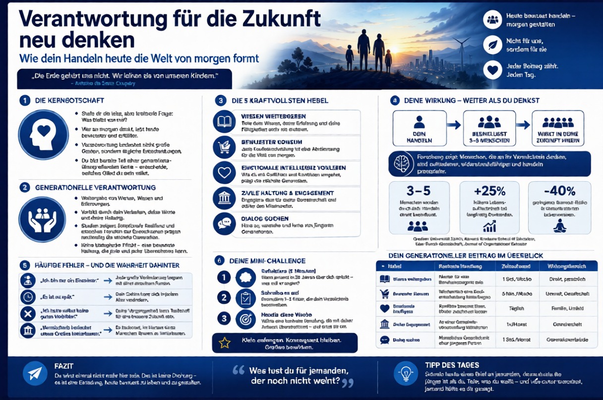 Infografik Verantwortung für die Zukunft neu denken