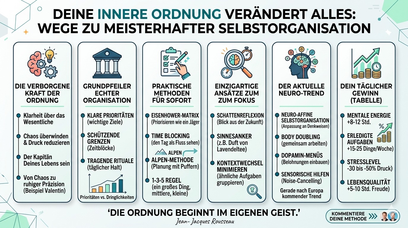 Infografik Verbessere deine Selbstorganisation