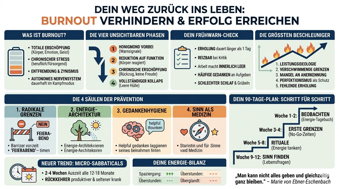 Infografik Verhinder Burnout Dein Plan zum Erfolg!