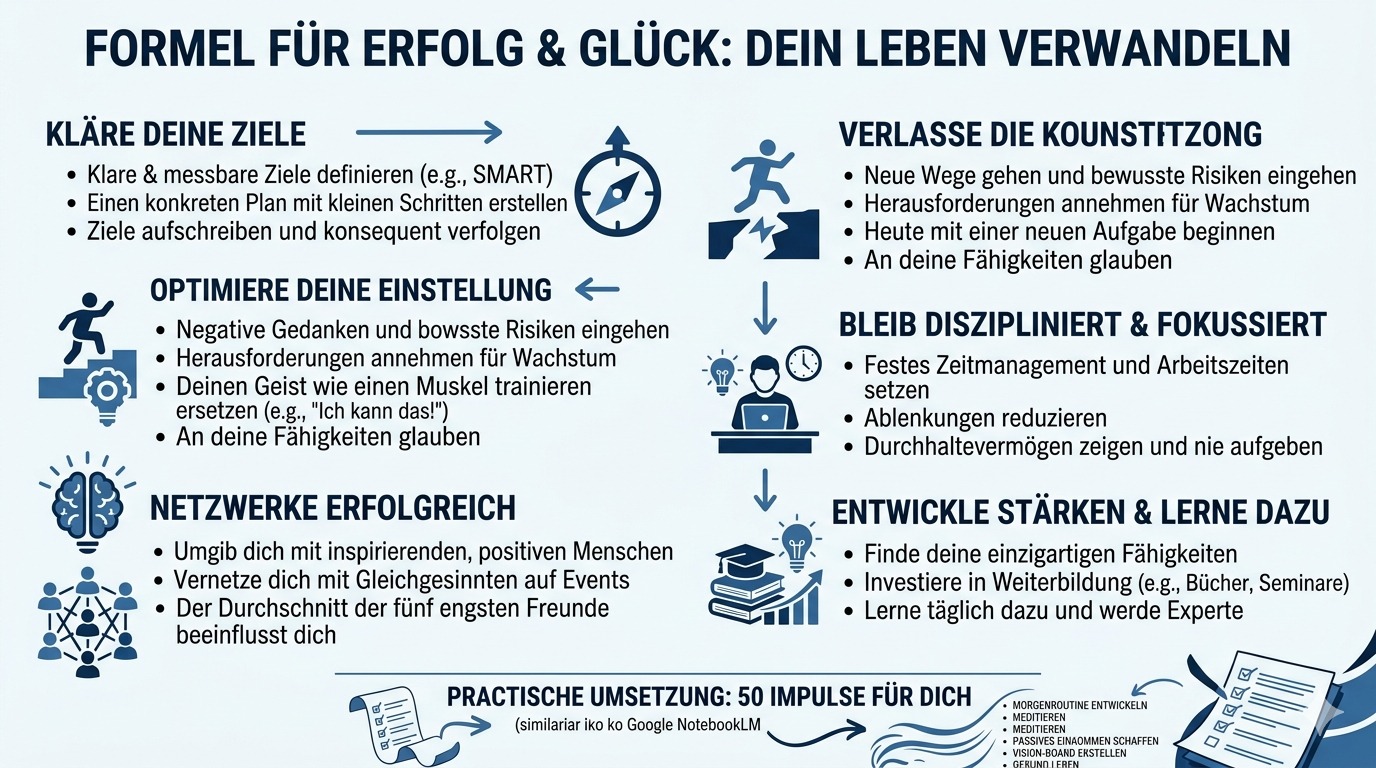 Infografik Verwandle dein Leben in Erfolg Infografik Verwandle dein Leben in Erfolg