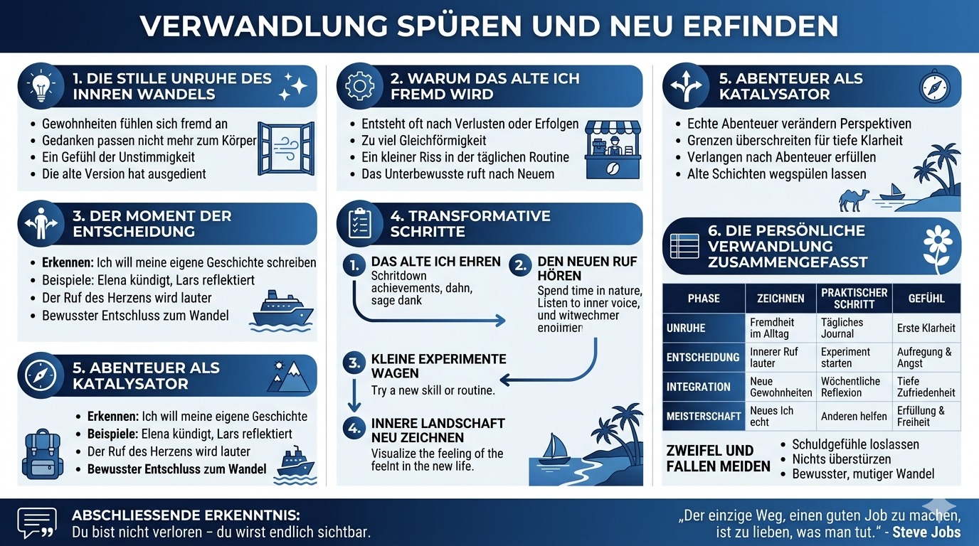 Infografik Verwandlung spüren und neu erfinden Infografik Verwandlung spüren und neu erfinden