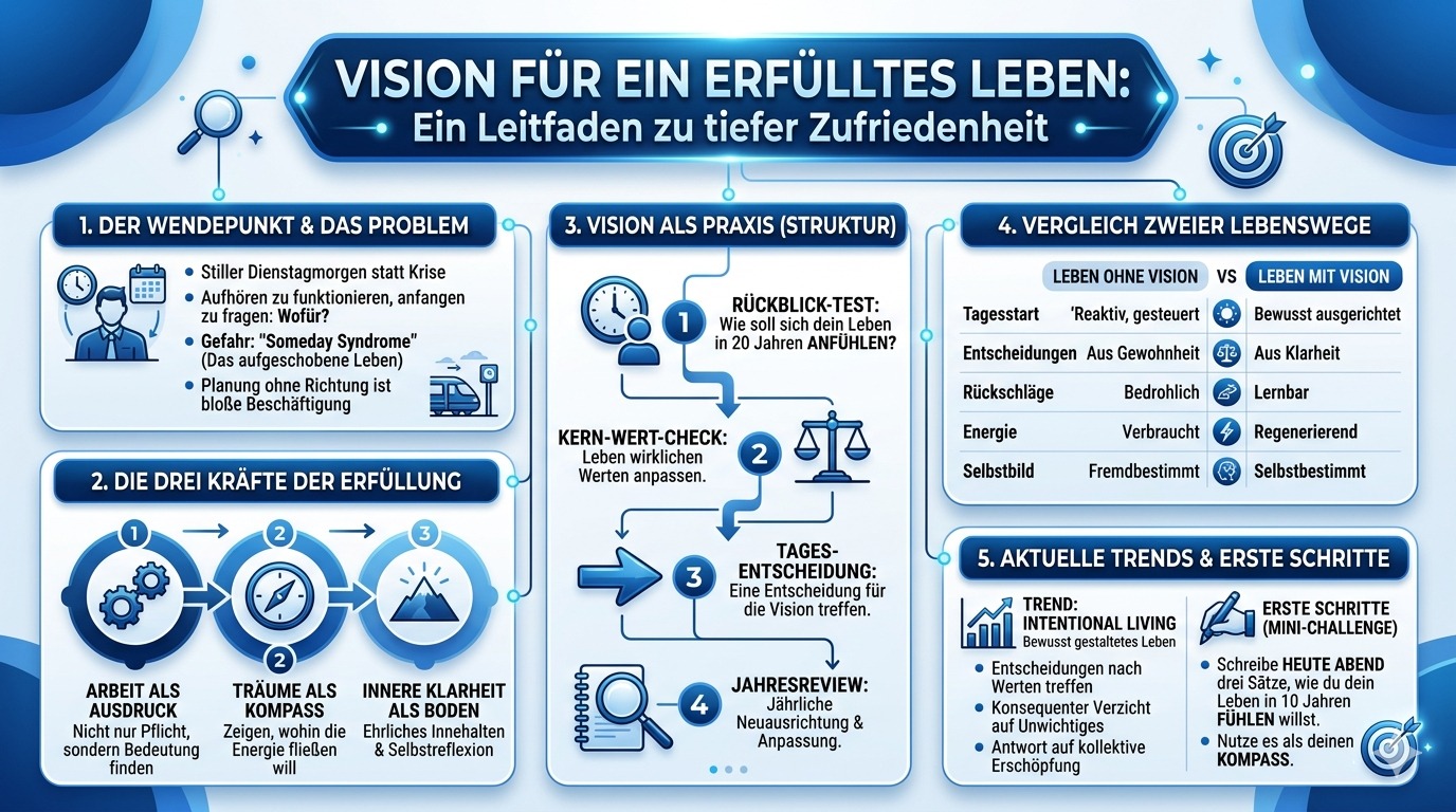 Infografik Vision für ein erfülltes Leben Infografik Vision für ein erfülltes Leben